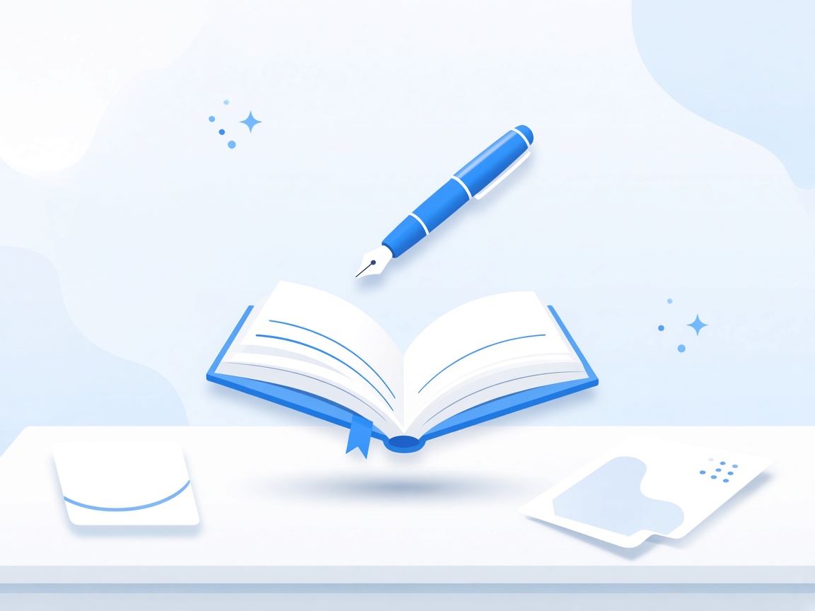 Open book and pen representing thoughtful long-form publishing on Word to Share