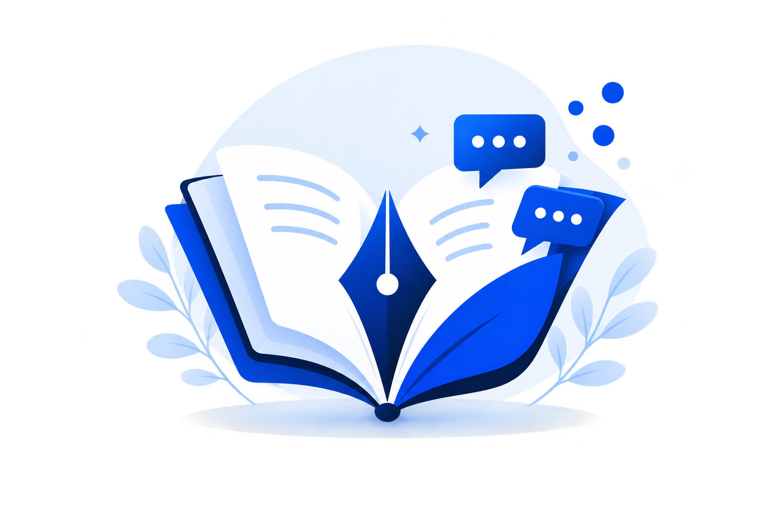 Open book and pen — WordToShare